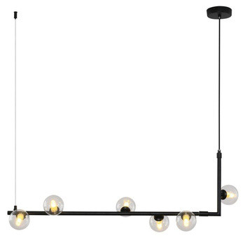 Nowoczesna LAMPA WISZĄCA SIMPLY czarny mat 90cm