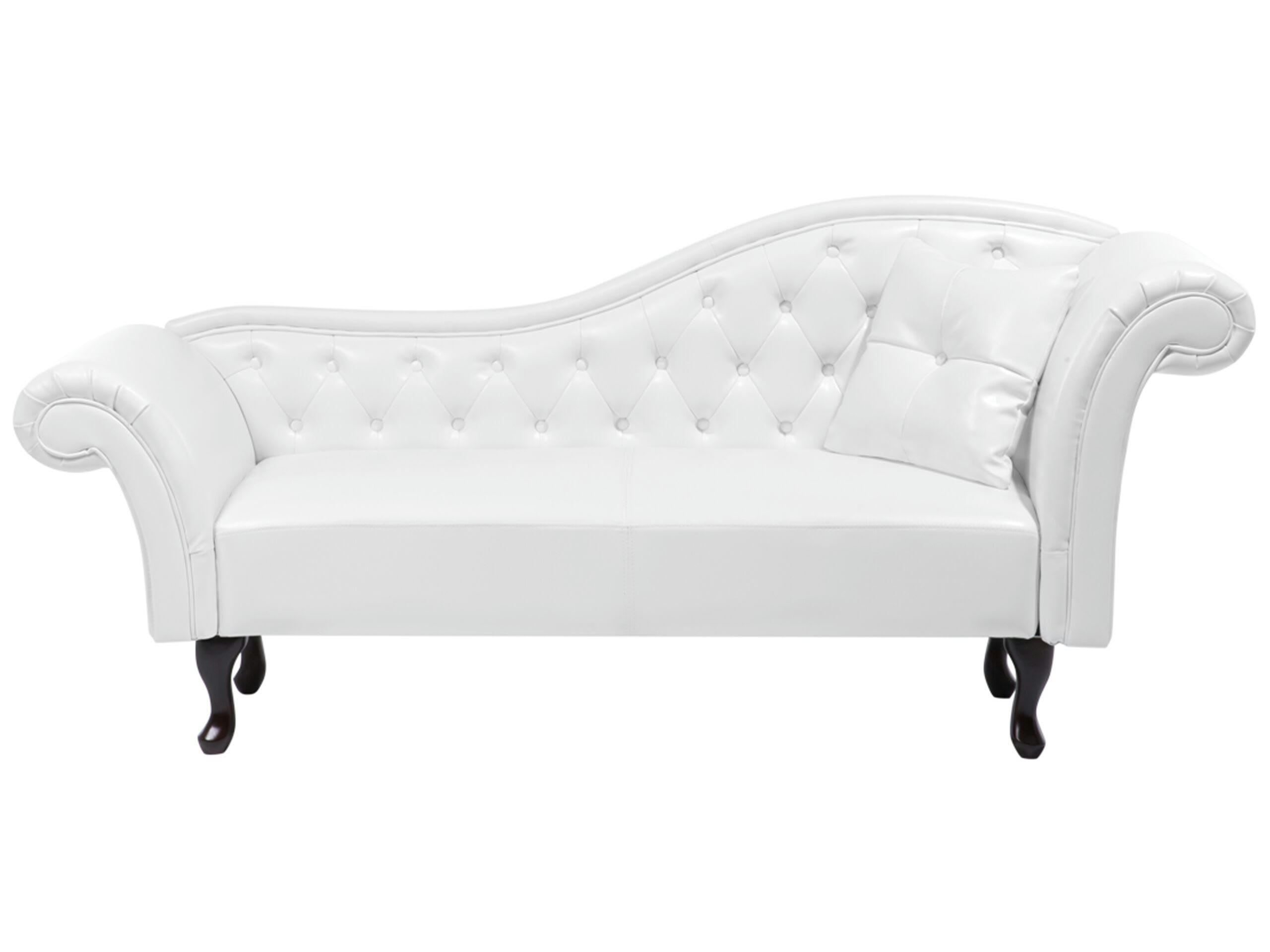 LATTES - Méridienne Chesterfield blanche côté droit