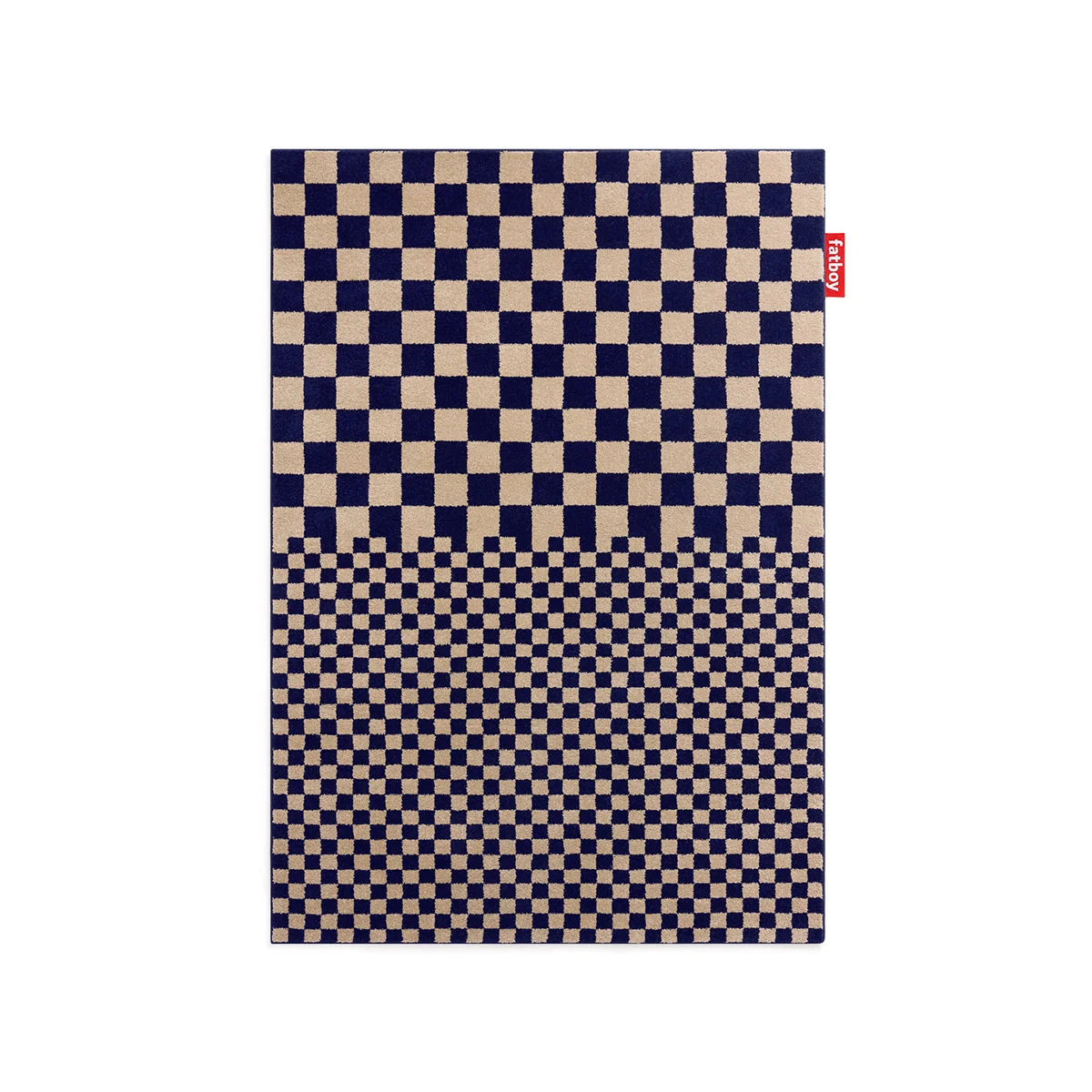 Fatboy - Petit Square Affair Teppich, marineblau / beige, 230 x 160 cm