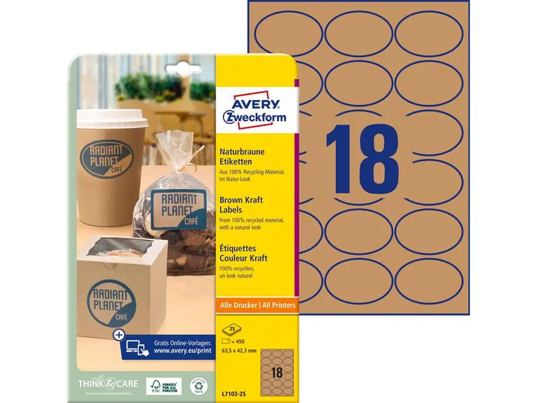 Etiketten 25er-Set Universal-Etiketten