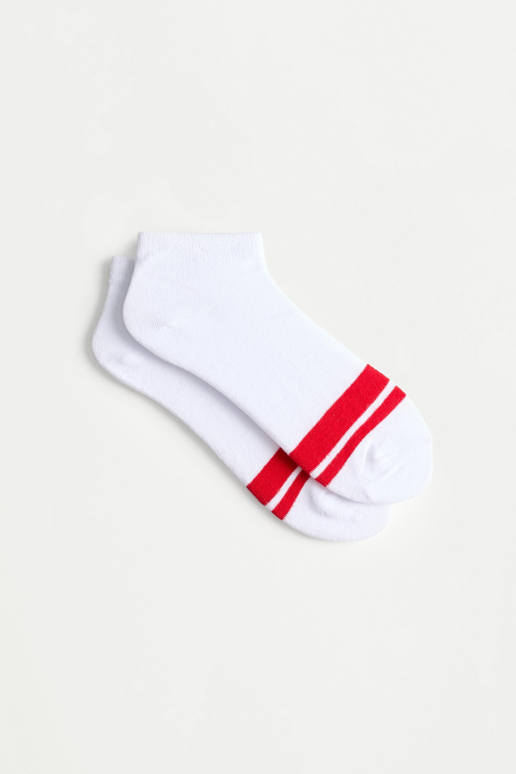 Calcetines tobilleros deportivos rayas (Pack 4)