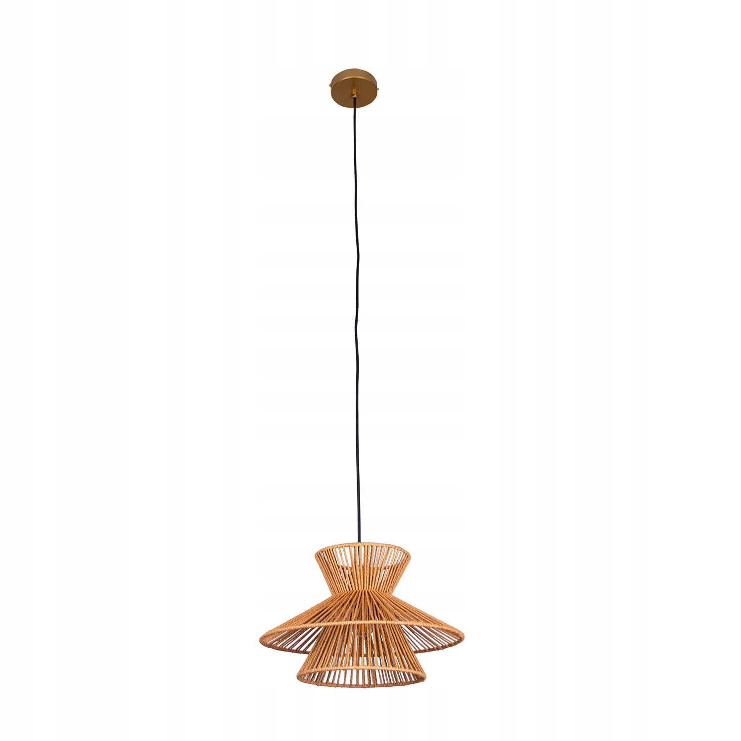 Lampa Sufitowa Wisząca Bambus BOHO Rattan Drewno Loft