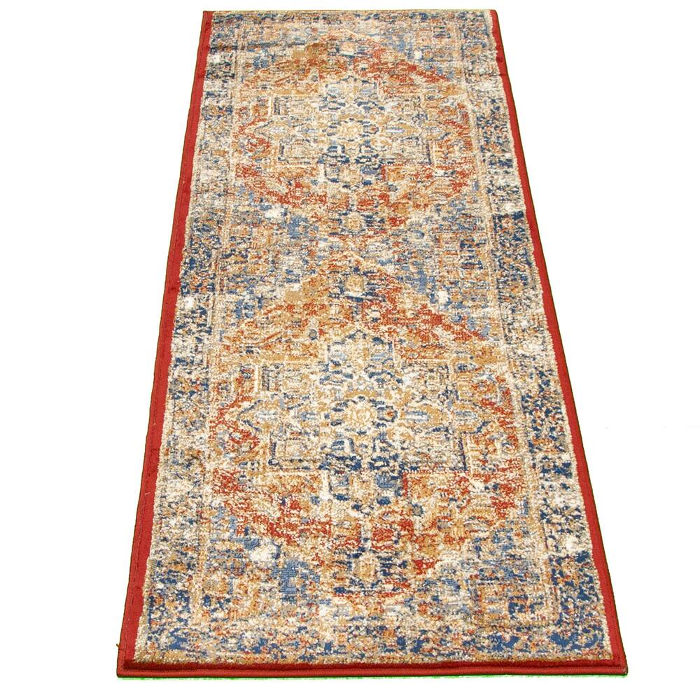 ECARPET Byblos Indoor Area Rug/Runner, Red, 30-in x 96-in