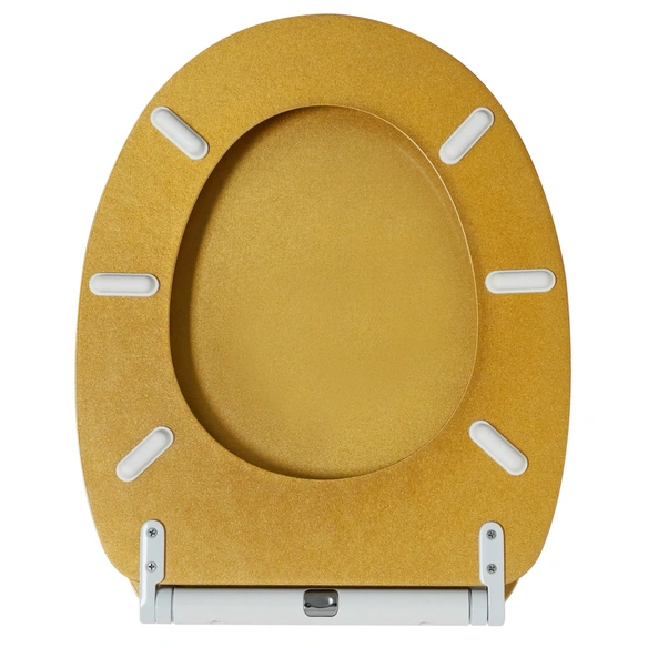 WC-Sitz, BxL: 37,7 x 47 cm, Glitzer Gold