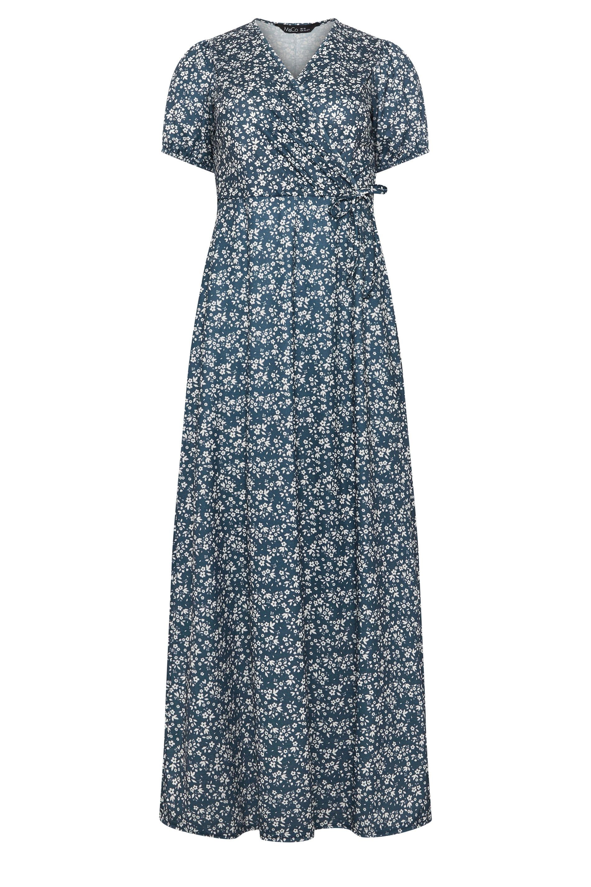 M&Co Floral Print Wrap Dress