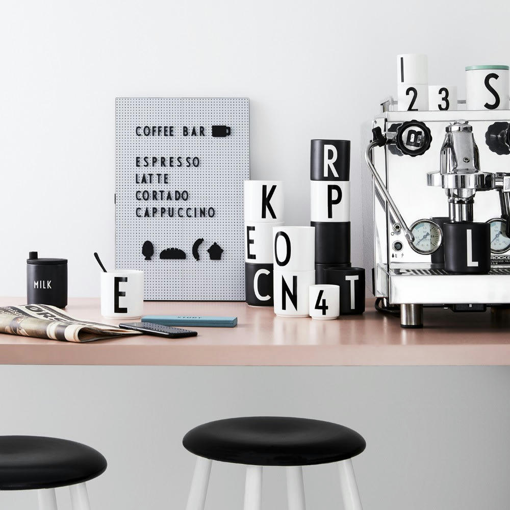 PERSONAL A-Z - Tasse blanche design letters porcelaine blanc
