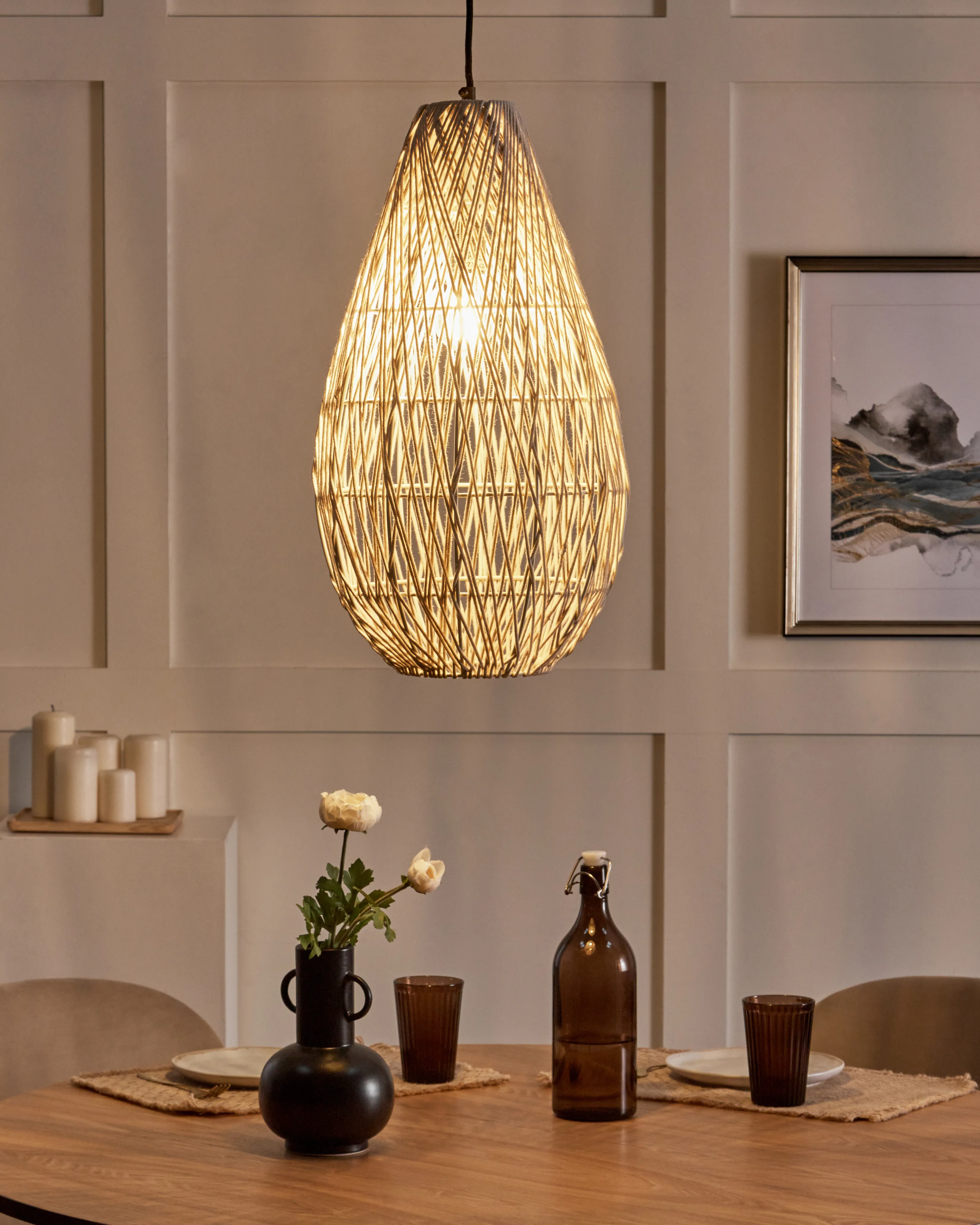 Pendant Lamp ANNOTTO Cotton Beige