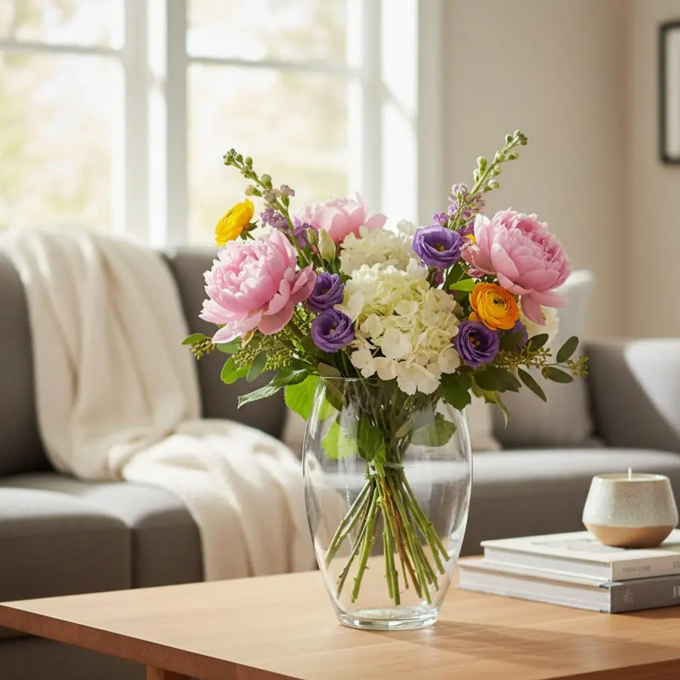 Bloemenvaas Raine - helder transparant glas - D13 x H25 cm