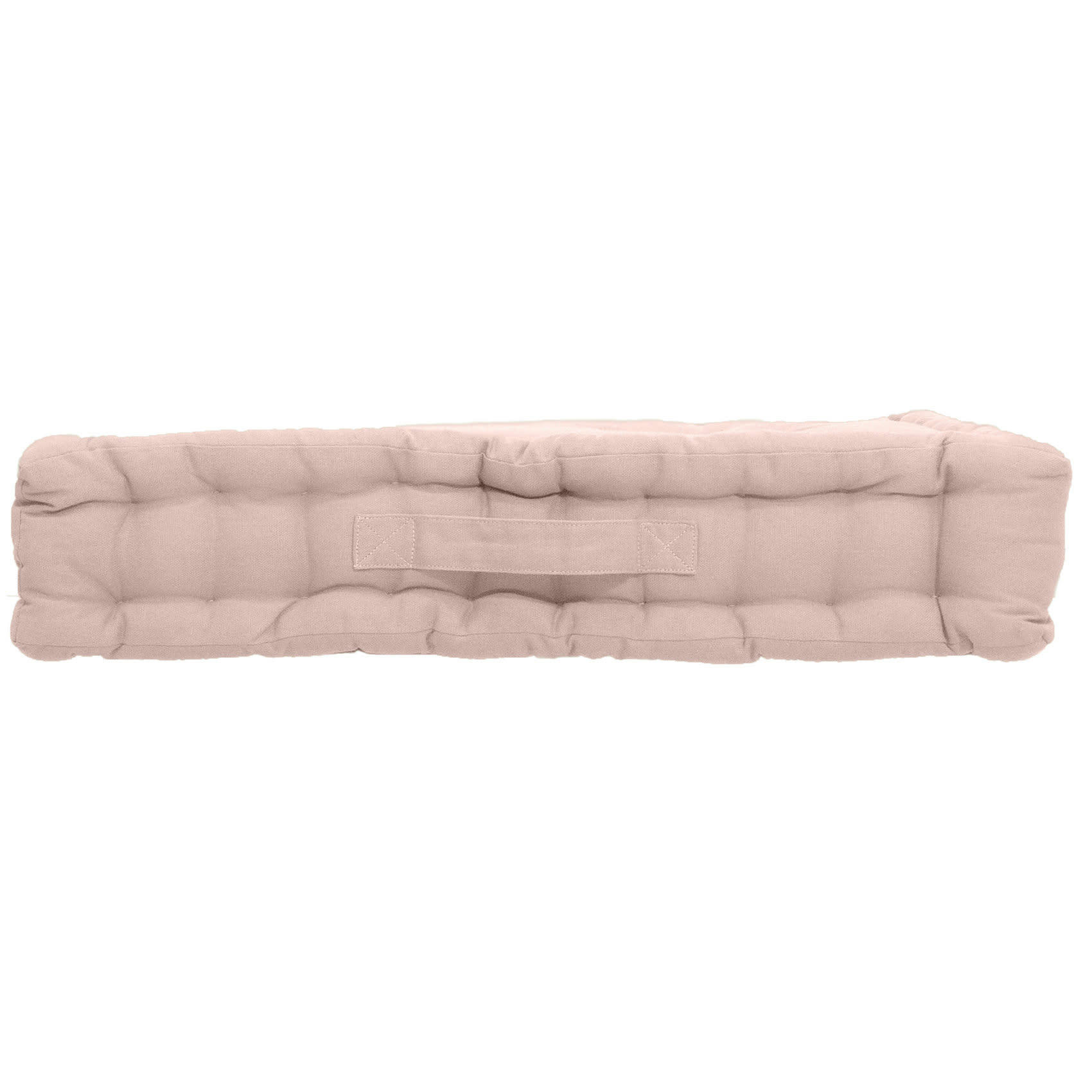 PANAMA - Coussin de sol uni en coton Rose 50x50cm