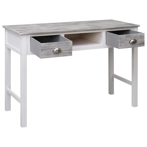 NNEVL Writing Desk Grey 110x45x76 cm Wood