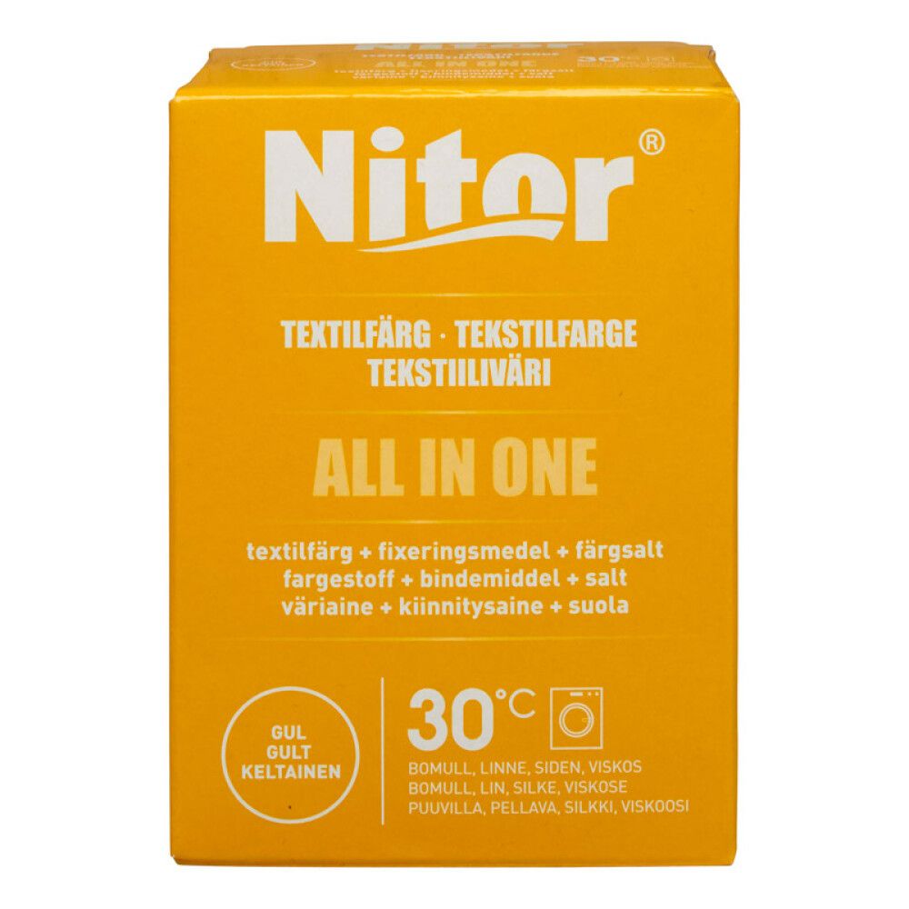 TEKSTILFARGE NITOR ALL IN ONE GUL