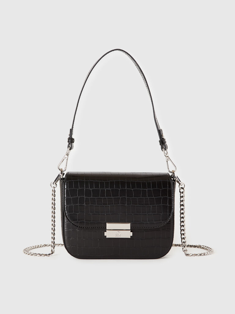 Small black Be Bag with coconut print