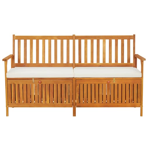 NNEVL Storage Bench with Cushion 170 cm Solid Wood Acacia