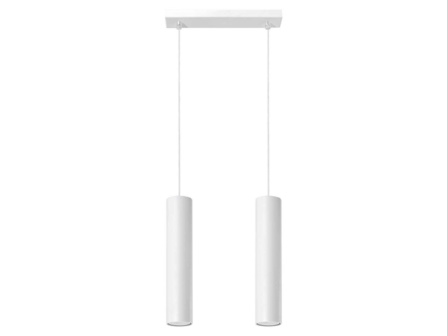 Lampa wisząca Lagos 2-punktowa stalowa biała