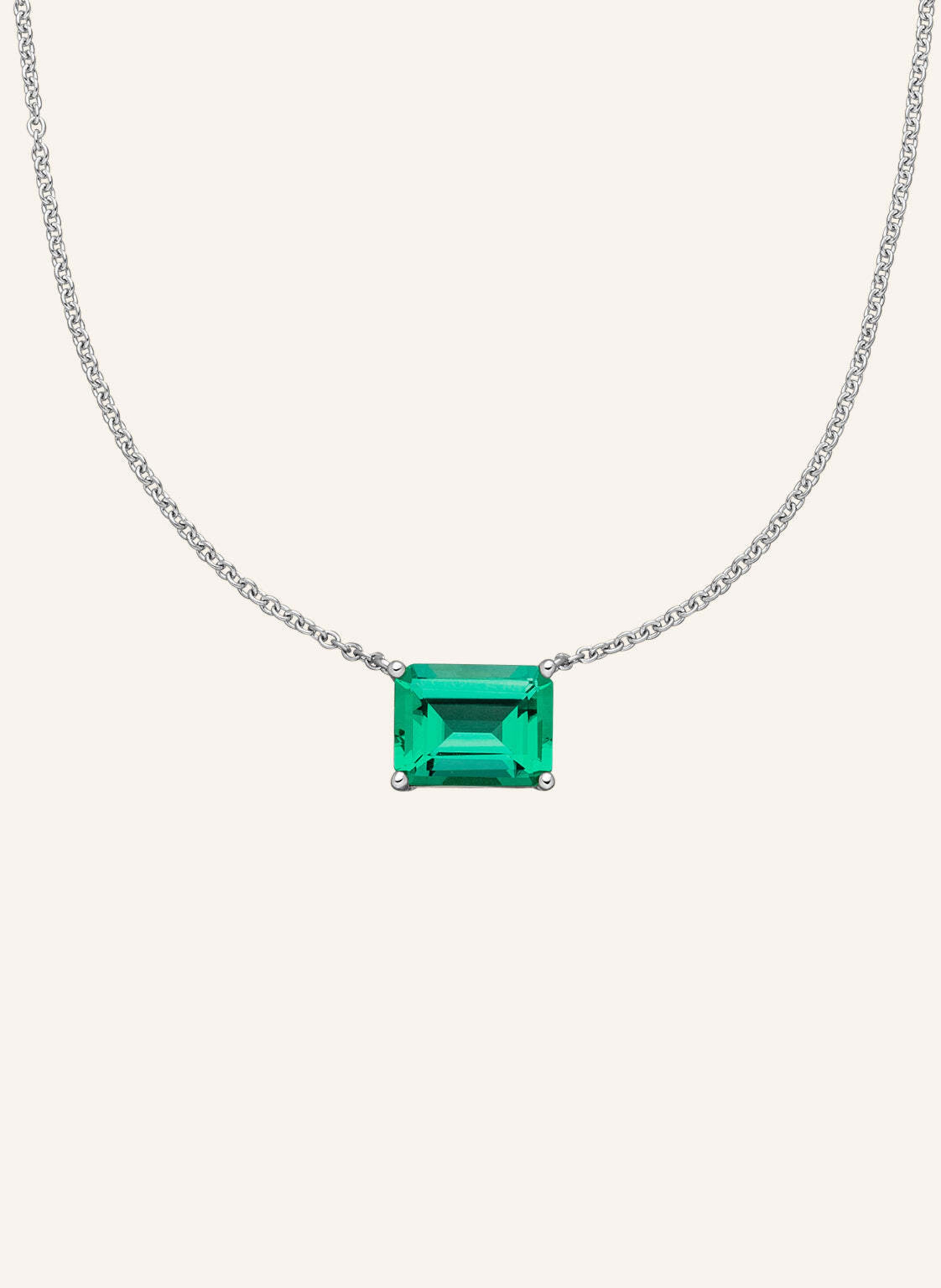 VEYNOU Halskette EDEN aus 14 Karat Weißgold und 1,0ct. Smaragd