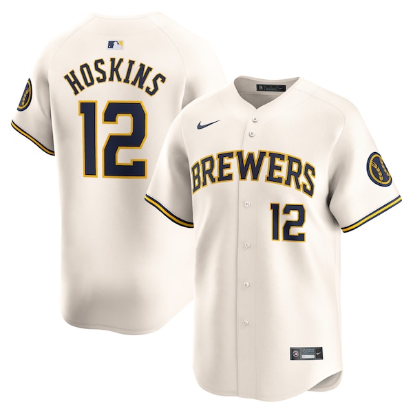 Rhys Hoskins Milwaukee Brewers Nike Home Limited Player Jersey - Cream