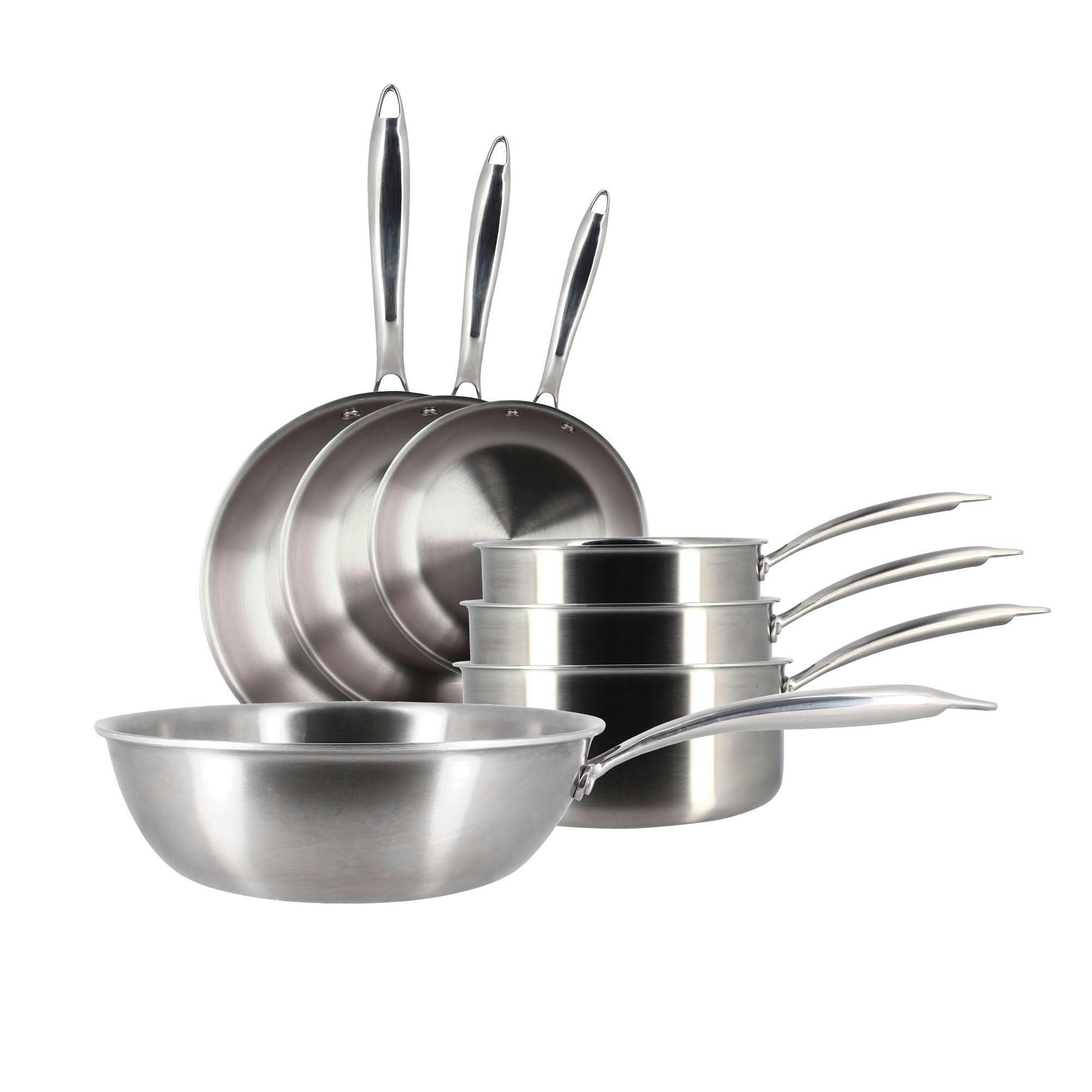 TRIPLY - Batterie de cuisine 7 pcs en acier inoxydable - compatible induction