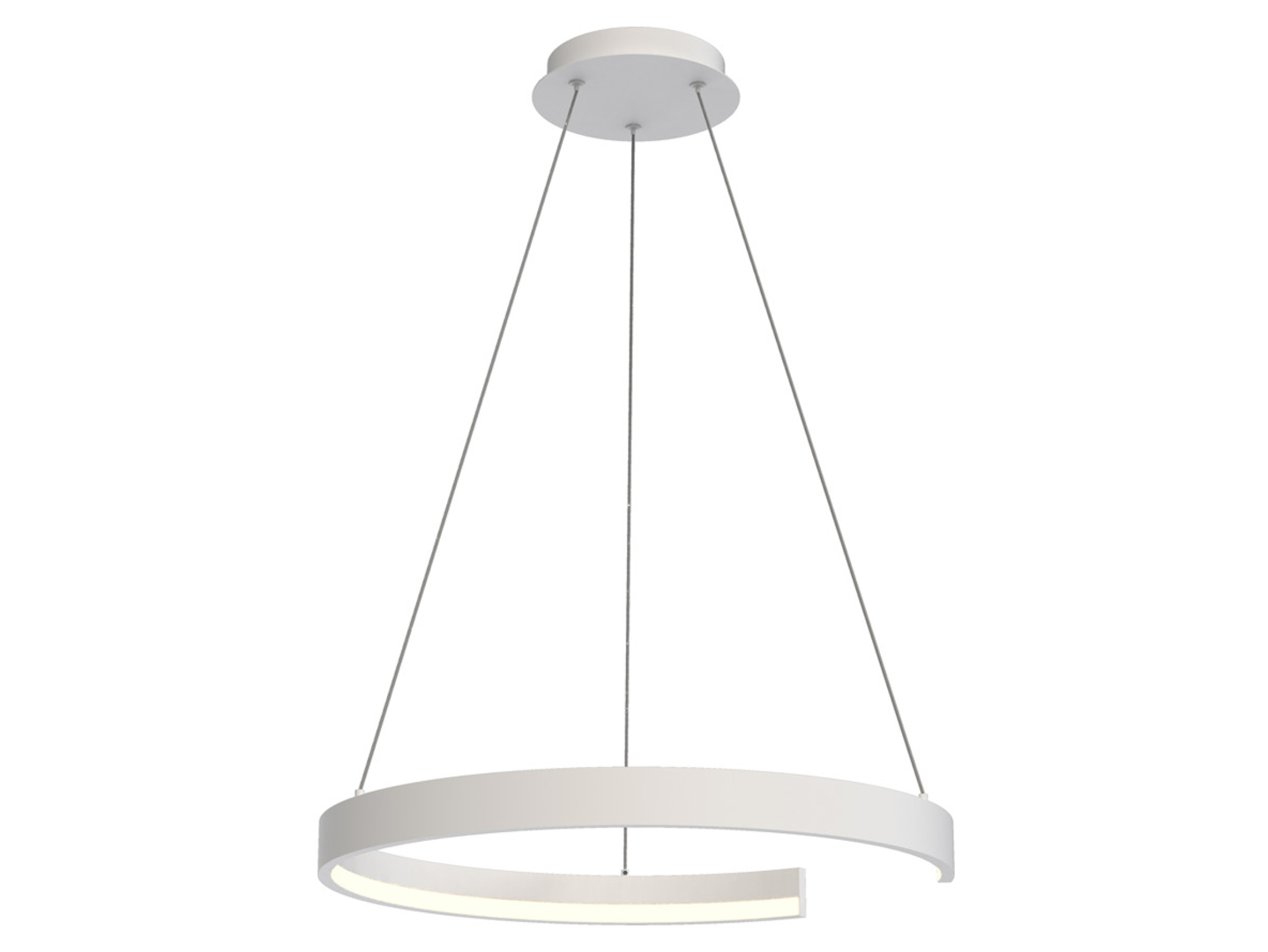 Lampa wisząca Fanne LED ze ściemniaczem biała