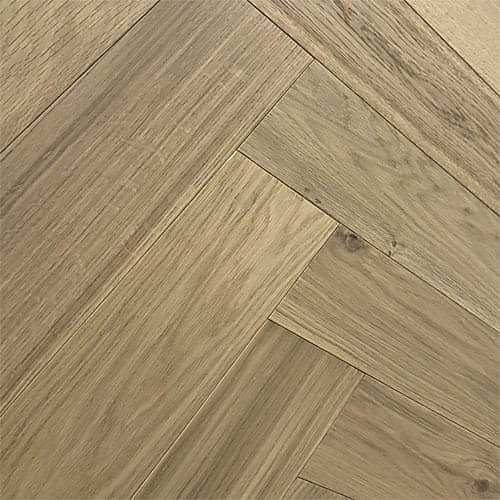Parquet Bâton Rompu Chêne contrecollé verni brossé Rustique Invisible Cambridge 125x15X600mm - 4mm de couche d'usure