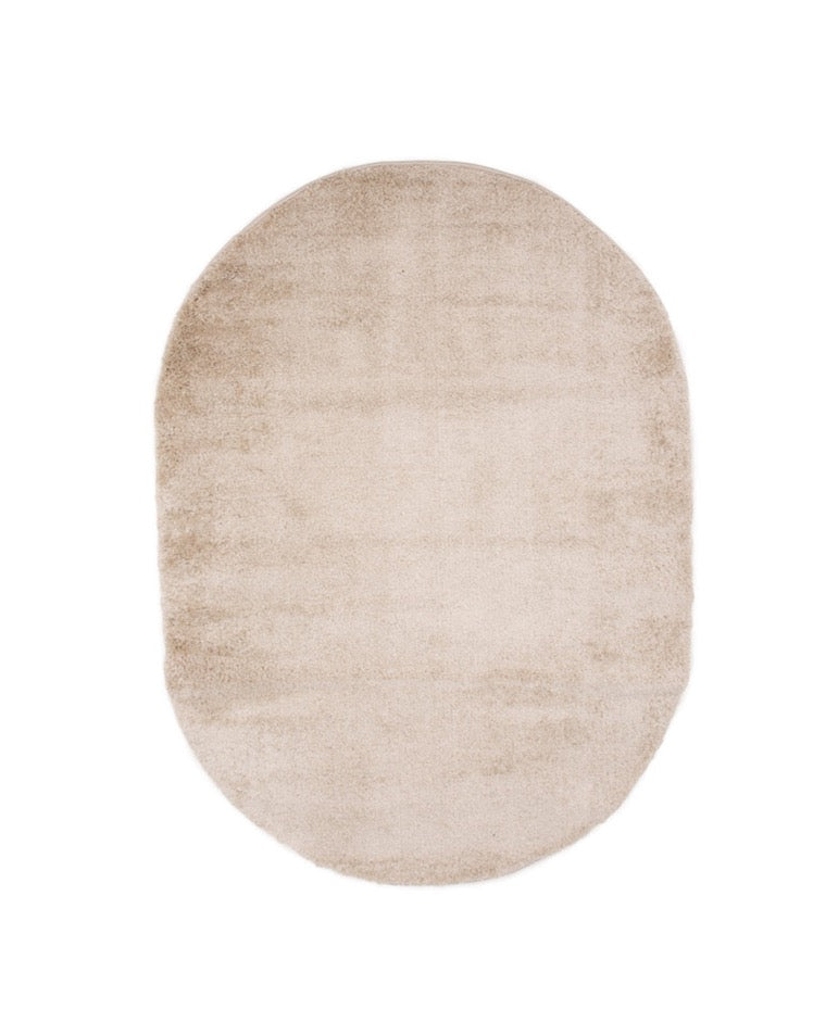 Rebellenclub Vloerkleed Dorris Ovaal - beige - 340 x 240 cm