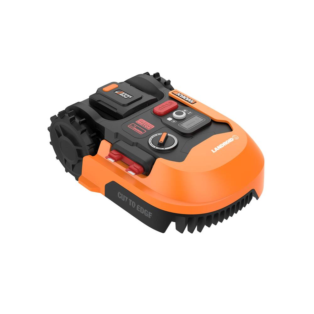 WORX WR165 Landroid Cordless Brushless Robotic Lawn Mower, Bluetooth/Wi-Fi, 16-in, 1/8 Acre