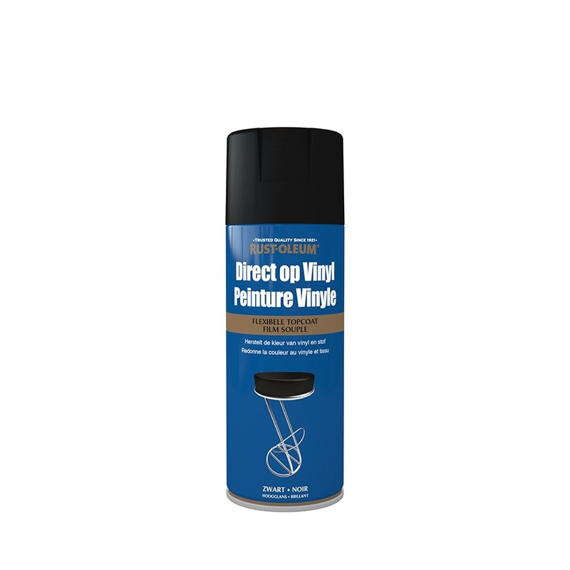 Aérosol peinture vinyle noir brillant 0,4 L