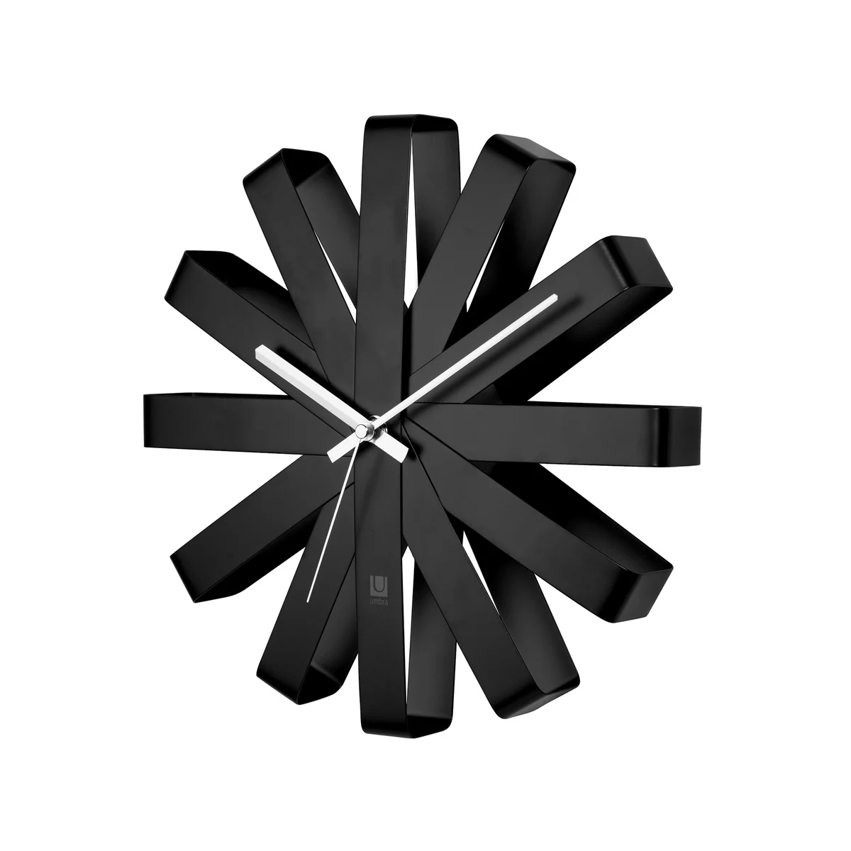 Umbra - Ribbon Wanduhr, schwarz