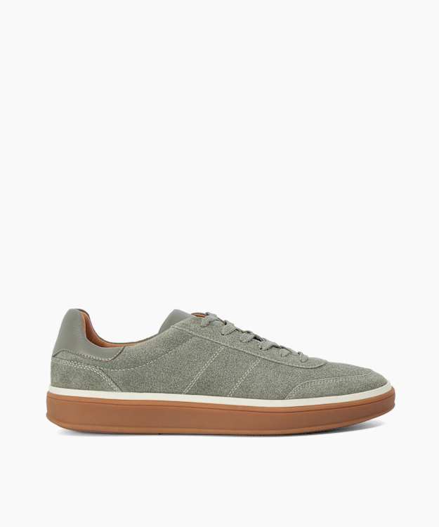 Tony Pale Green - Suede Lace-Up Trainers