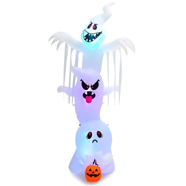 10 FT Inflatable Halloween Overlap Ghost Giant Blow up Decorations