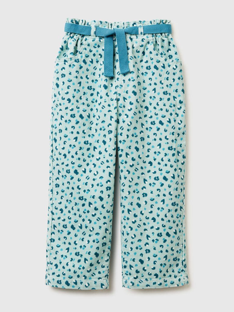 Patterned corduroy trousers