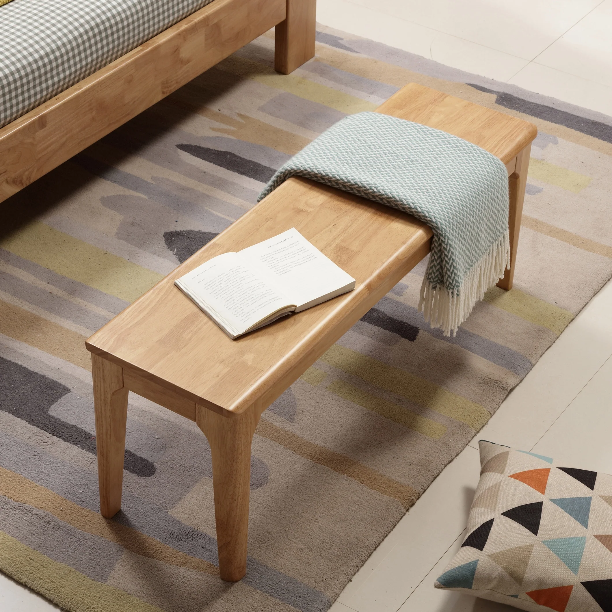 Solid Wood Dining Bench Entryway Bench Farmhouse Kitchen Table Bench