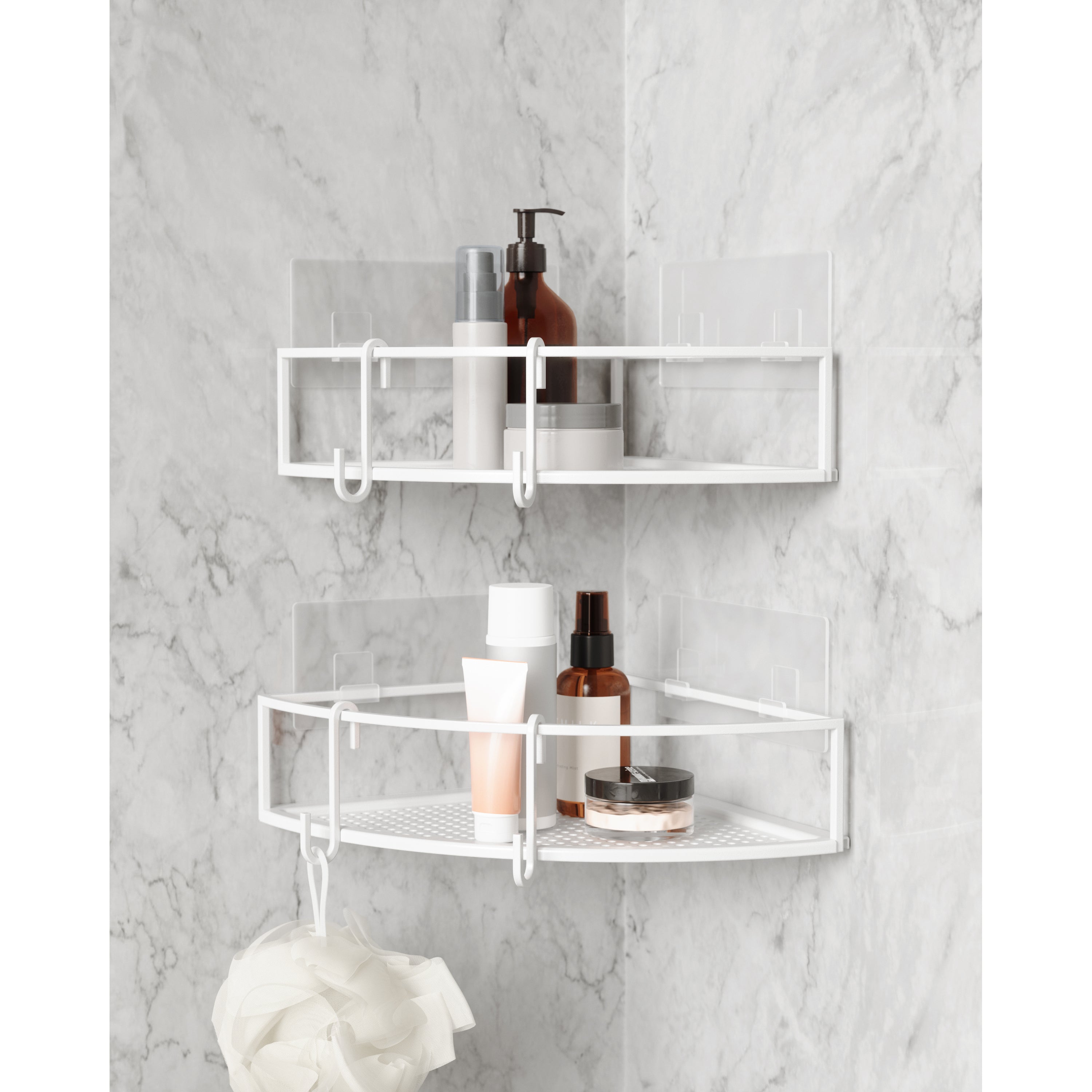 Umbra Cubiko Hoekrek Set van 2 - Wit
