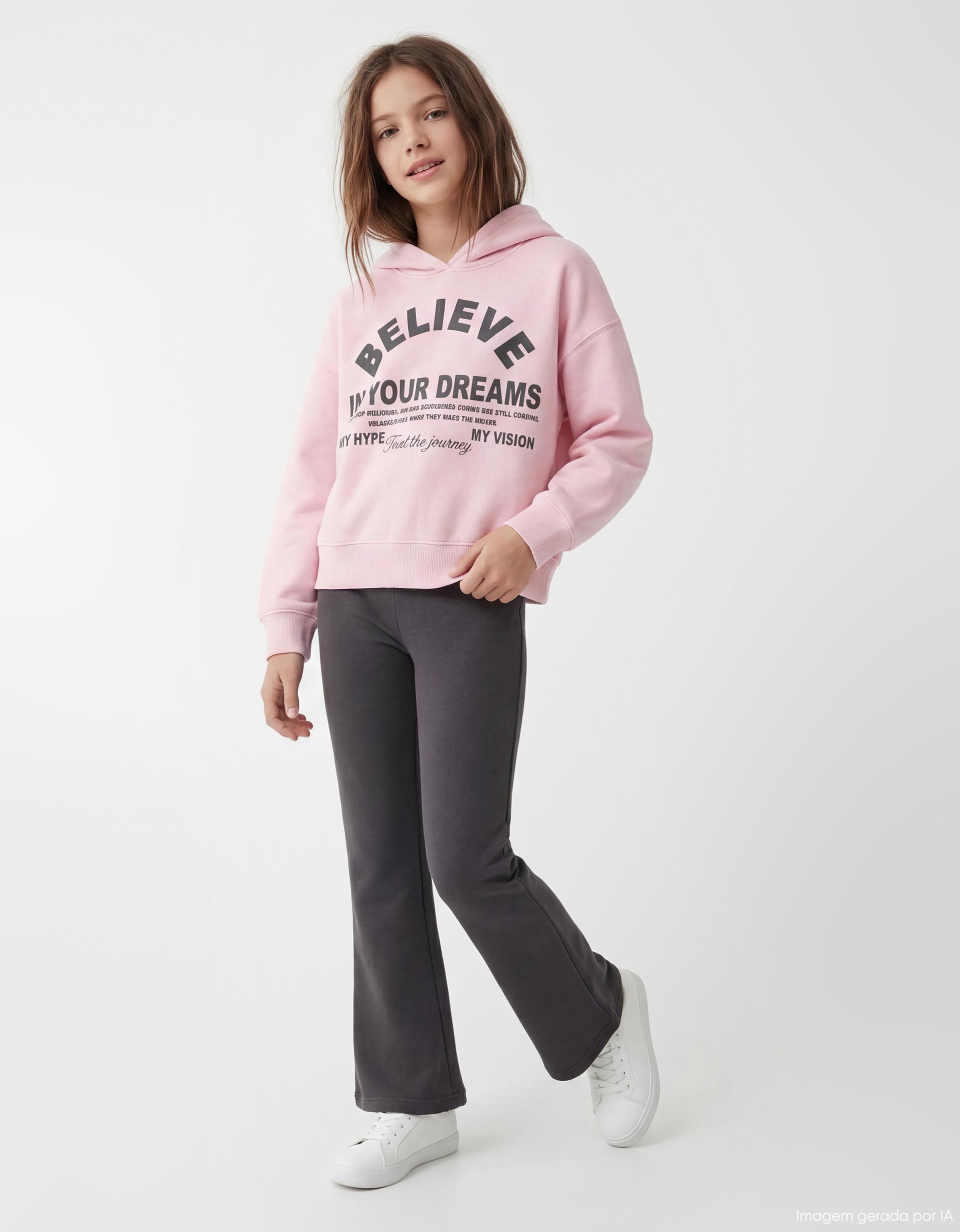 Conjunto de Jogging, Menina, Cinzento Escuro