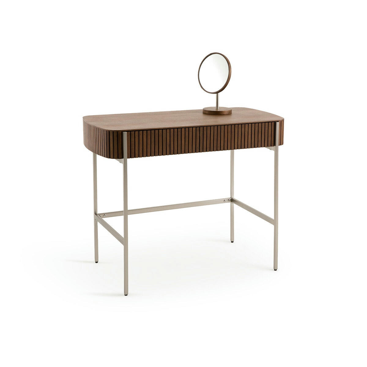 Coiffeuse noyer avec miroir à poser, Camilla