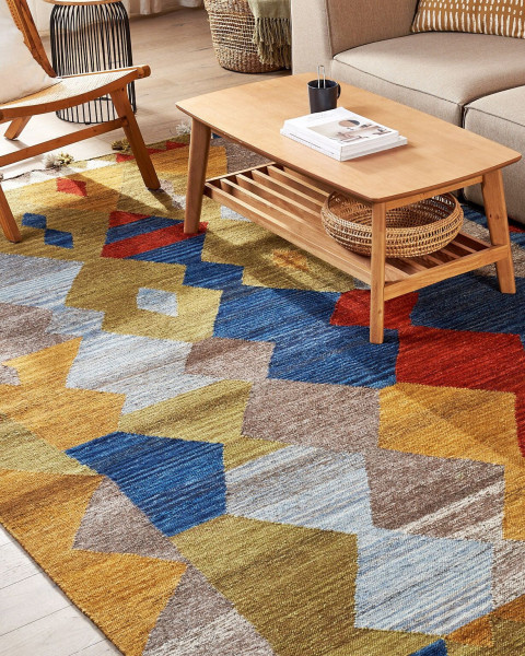 Dywan kilim ręcznie robiony 200 x 300 cm wielokolorowy