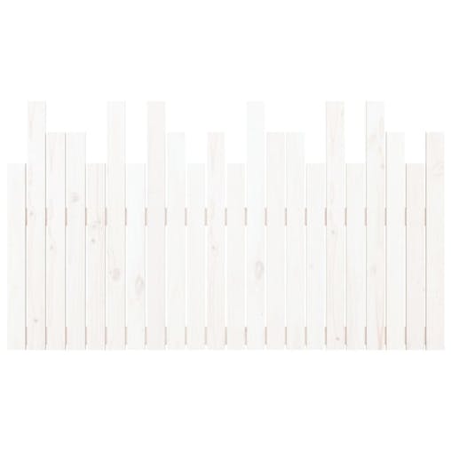NNEVL Wall Headboard White 140x3x80 cm Solid Wood Pine