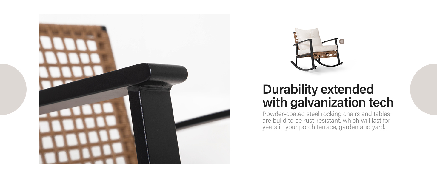 3 Pieces Rocking Bistro Set