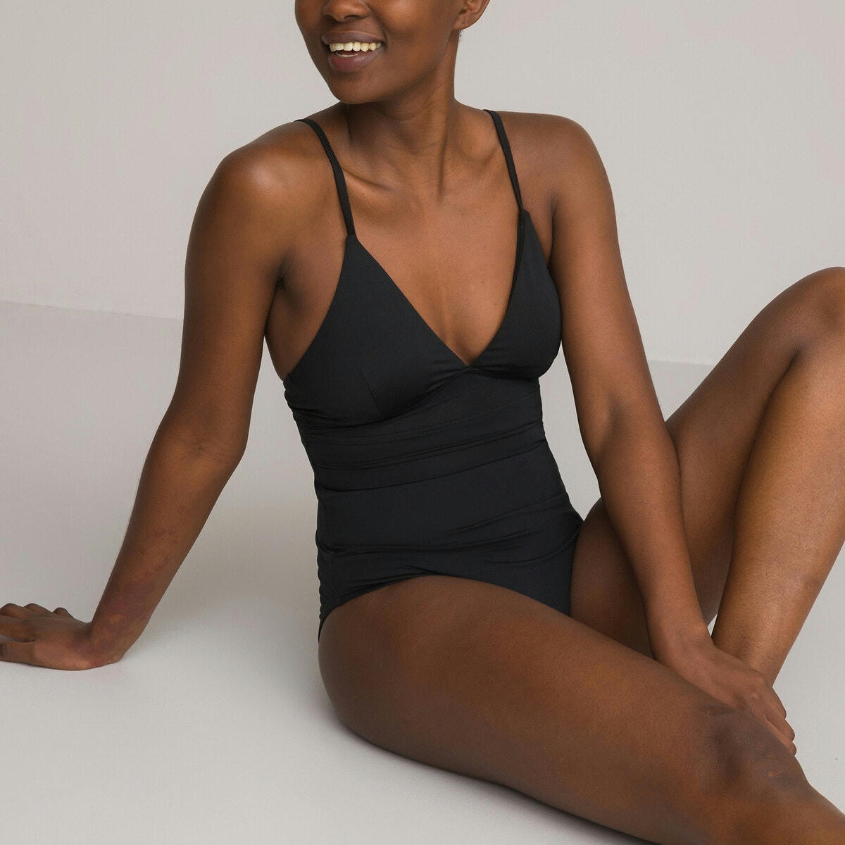 Maillot de bain 1 pièce triangle, bandes en mesh