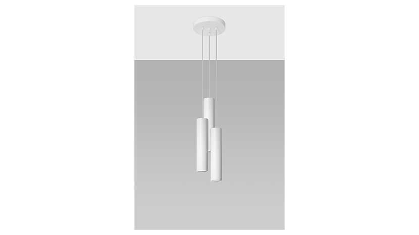 Lampa wisząca Lagos 3P stalowa biała