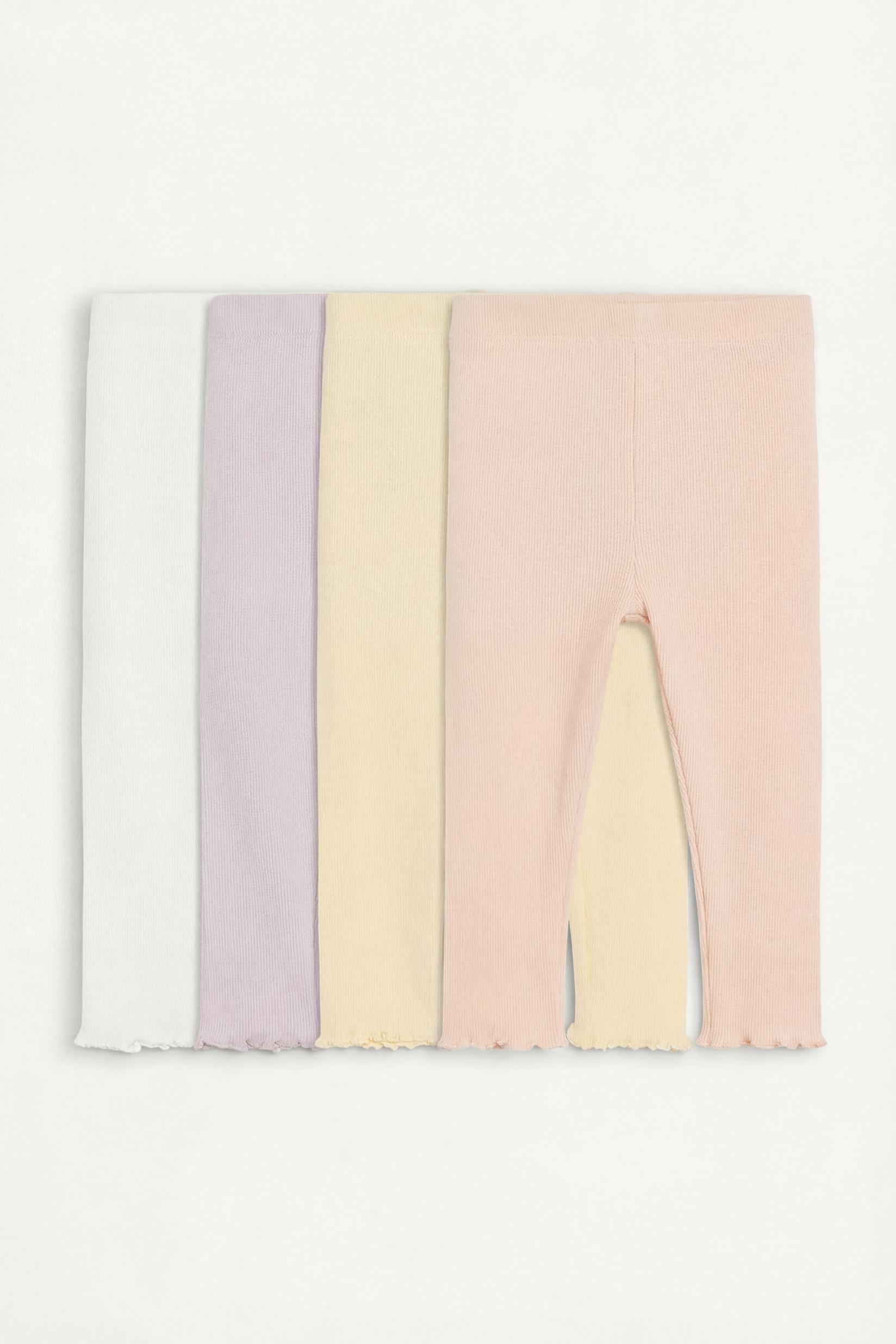 Pack 4 leggings canalé