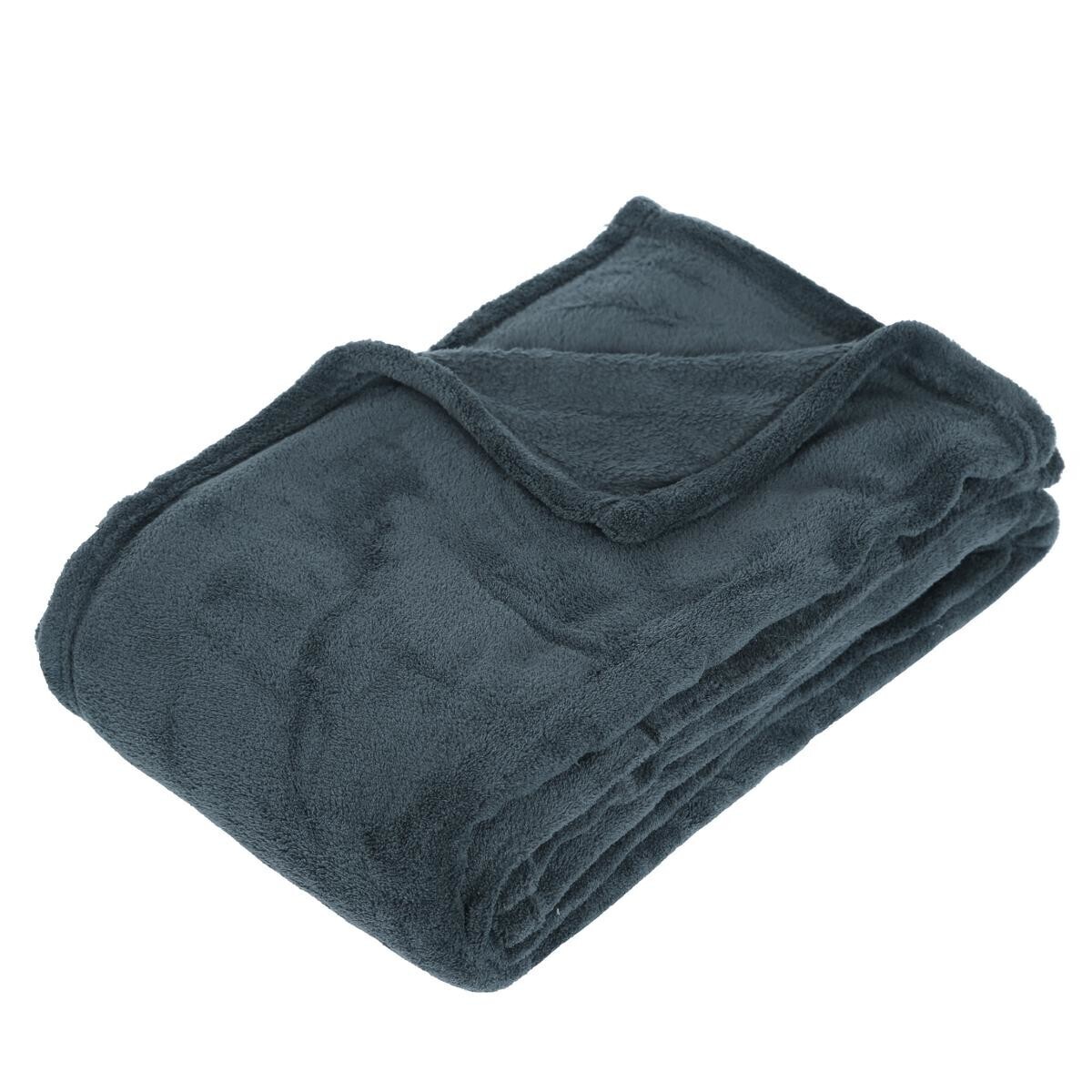 Microfibre plaid Storm Blue, 130x180 cm