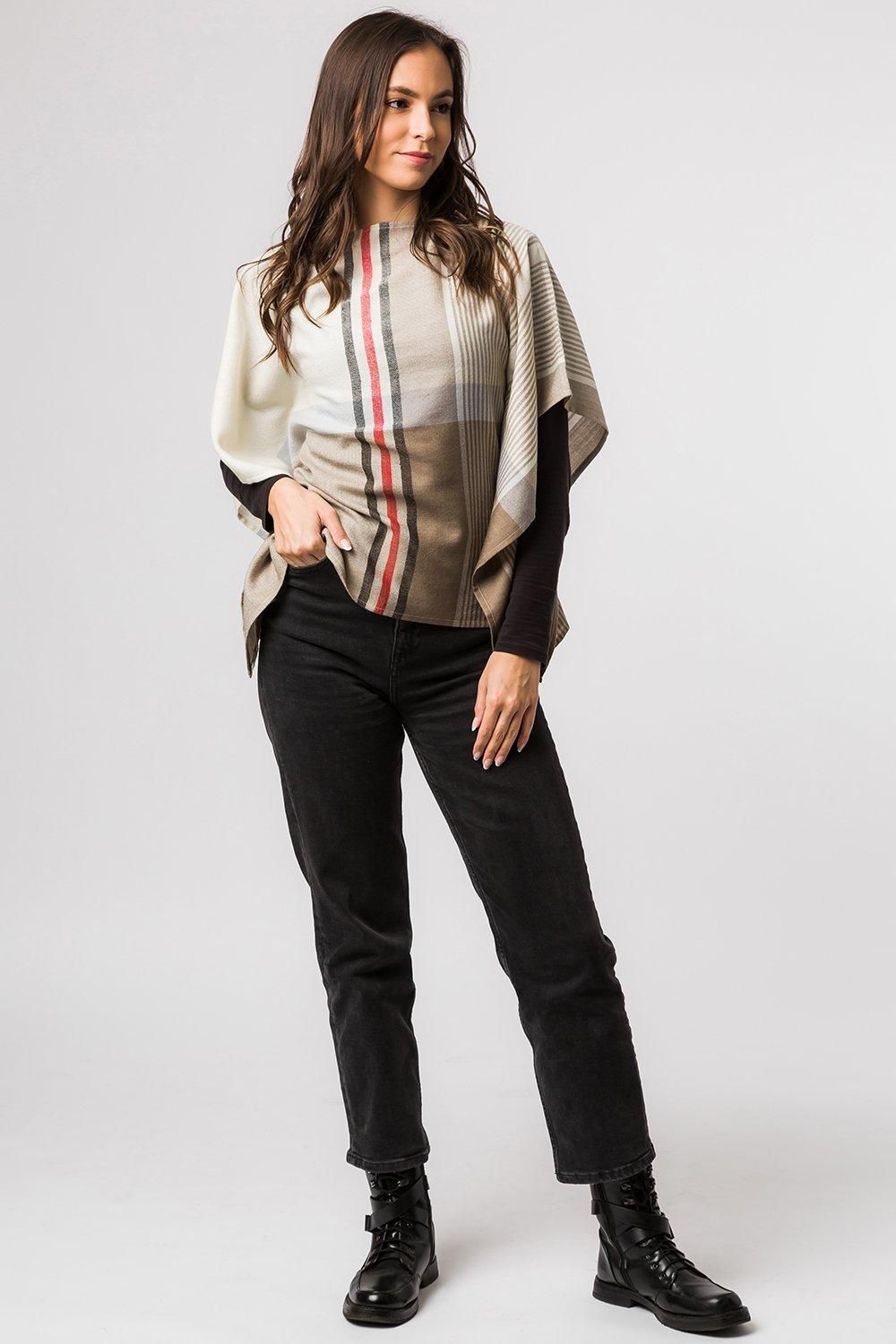 Pure Luxuries London Hex' 100% Merino Wool Poncho