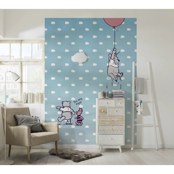 Papiertapete »Winnie Pooh Piglet«, Breite 184 cm