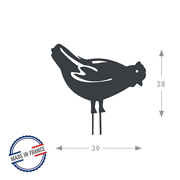 Louis Moulin Figurine à piquer Poule - 28x39 cm - anthracite