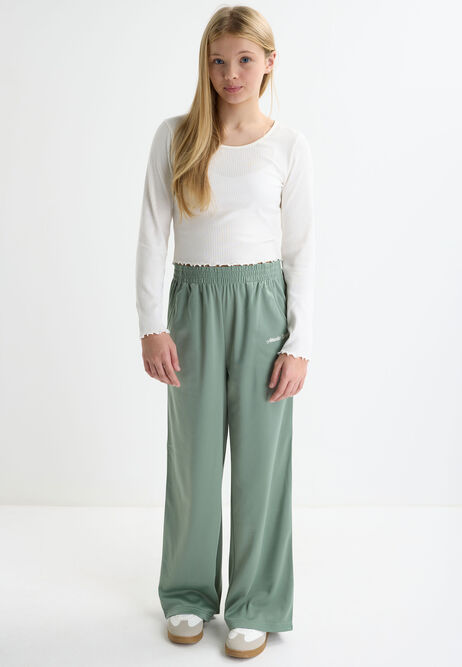 Older Girls Mint Side Stripe Tricot Joggers