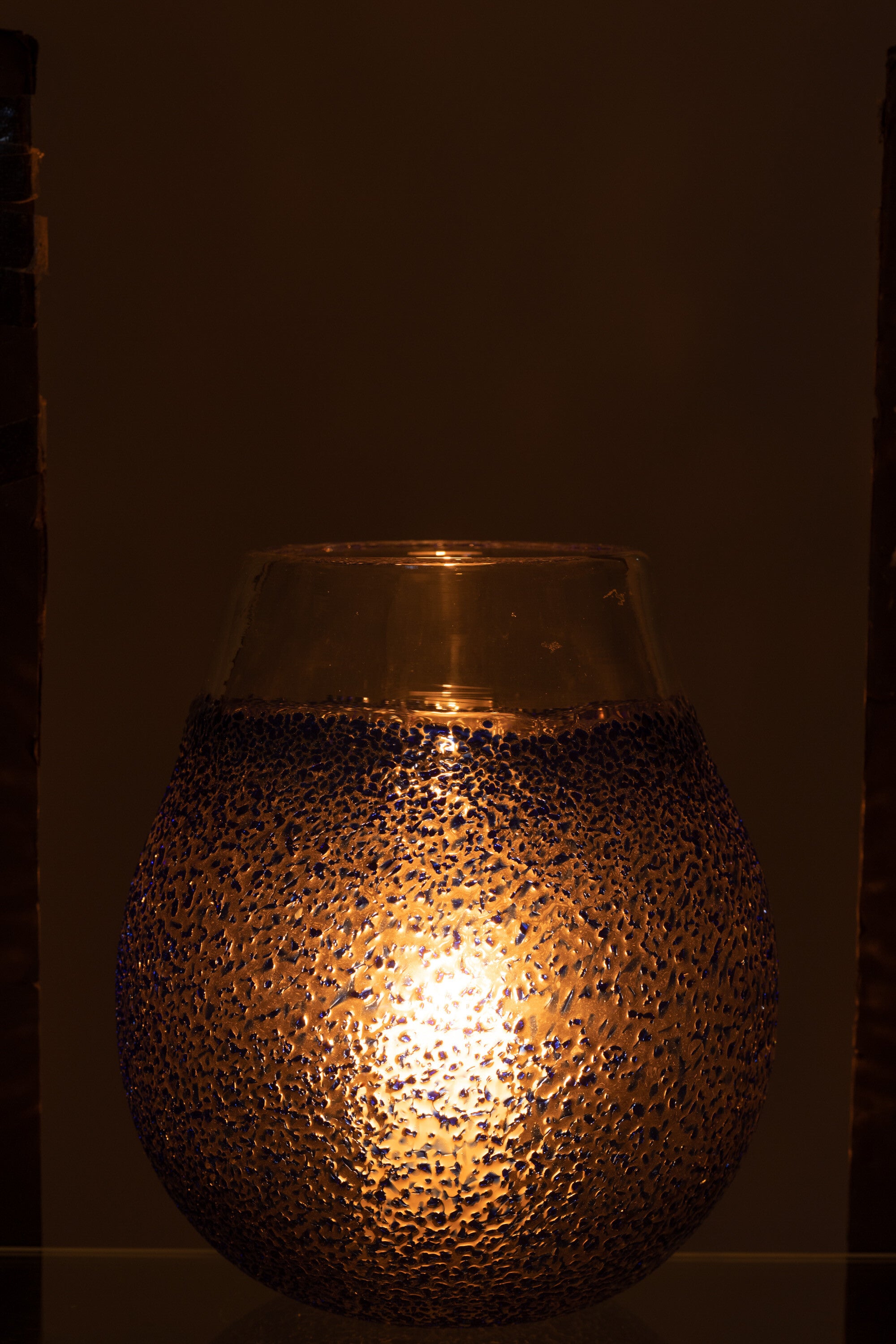 J-Line windlicht Santorini - glas - blauw