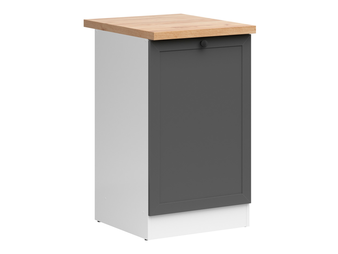 Szafka kuchenna dolna Junona Line 50 cm lewa grafitowa z blatem