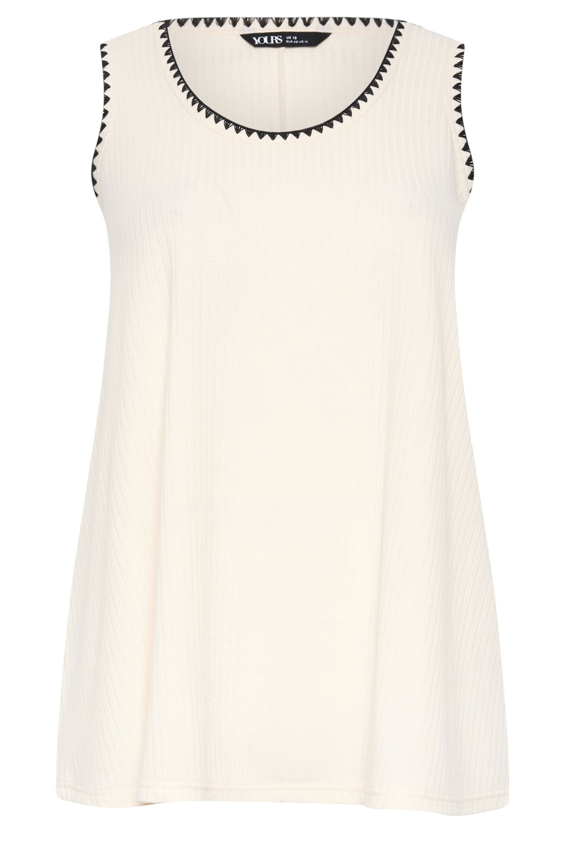 Yours Contrast Stitch Vest Top
