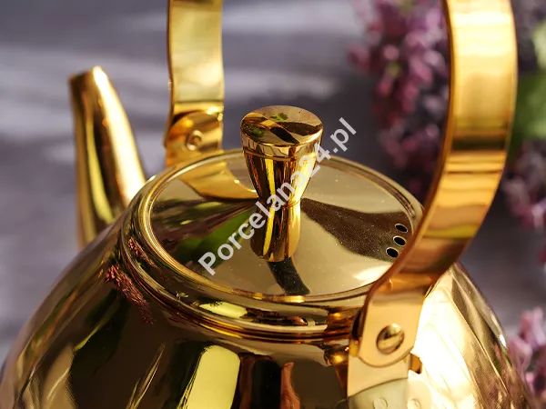 Czajnik ze stali nierdzewnej z zaparzaczem1,5 L Haus Roland - Złoty 1TR.CZA.43924