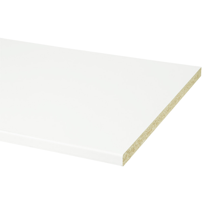 Plan de travail en bois aggloméré blanc 302 x 60 x 2,8 cm CANDO